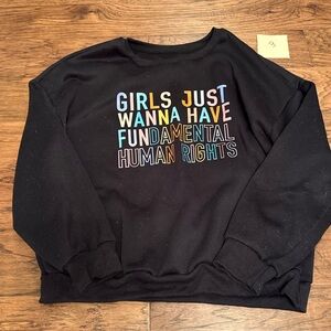 SHEIN Black Multicolor Graphic Women's Sweater